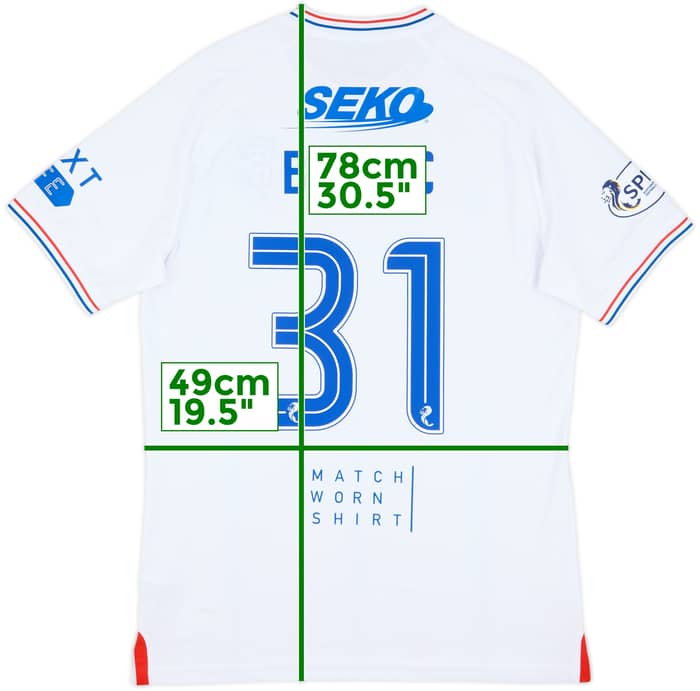 2023-24 Rangers Match Issue Away Shirt Barisic #31