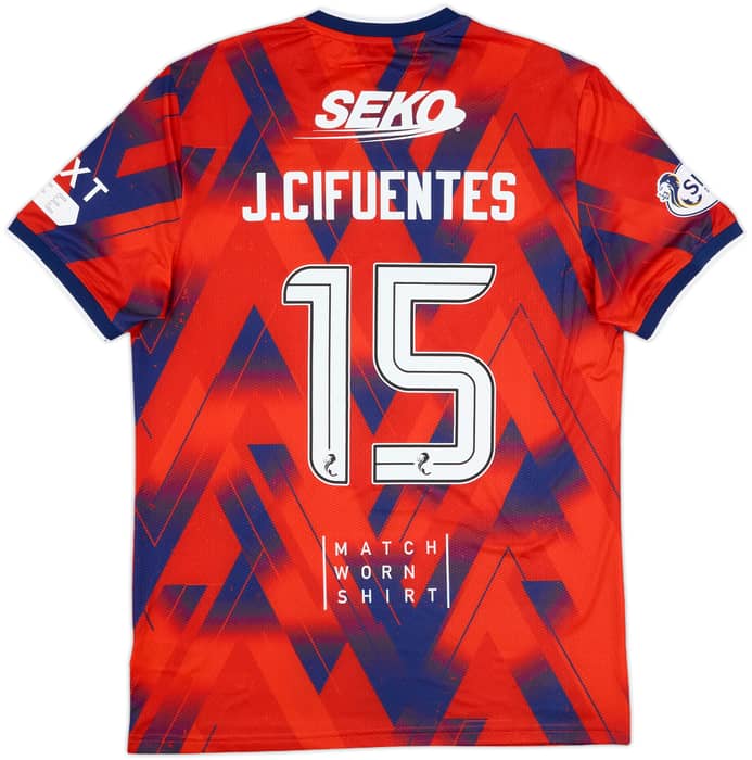 2023-24 Rangers Match Issue Fourth Shirt J. Cifuentes #15