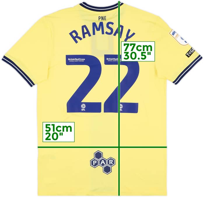 2023-24 Preston North End Match Issue Third Shirt Ramsay #22