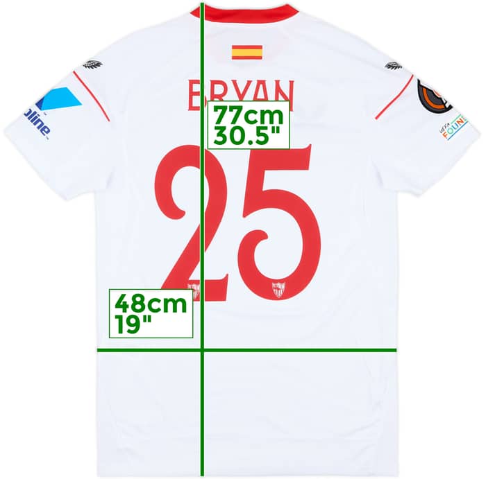 2022-23 Sevilla Match Issue Europa Issue Home Shirt Bryan #25