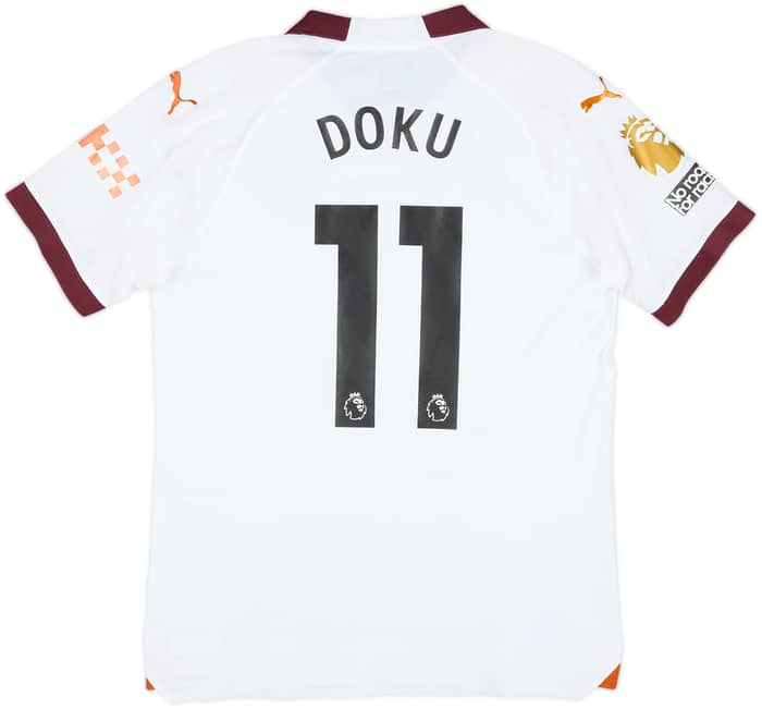 2023-24 Manchester City Match Issue Away Shirt Doku #11