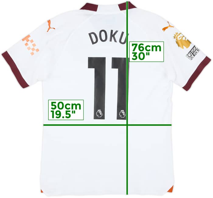 2023-24 Manchester City Match Issue Away Shirt Doku #11