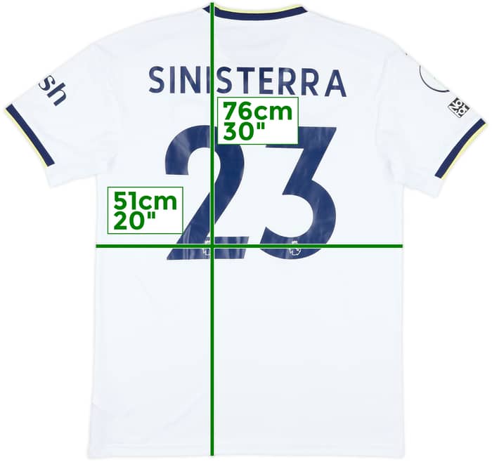 2022-23 Leeds Match Issue Home Shirt Sinisterra #23