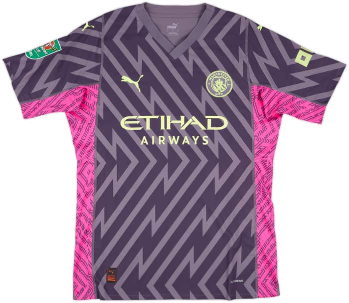 2023-24 Manchester City Match Issue Carabao Cup GK Shirt Ortega Moreno #18