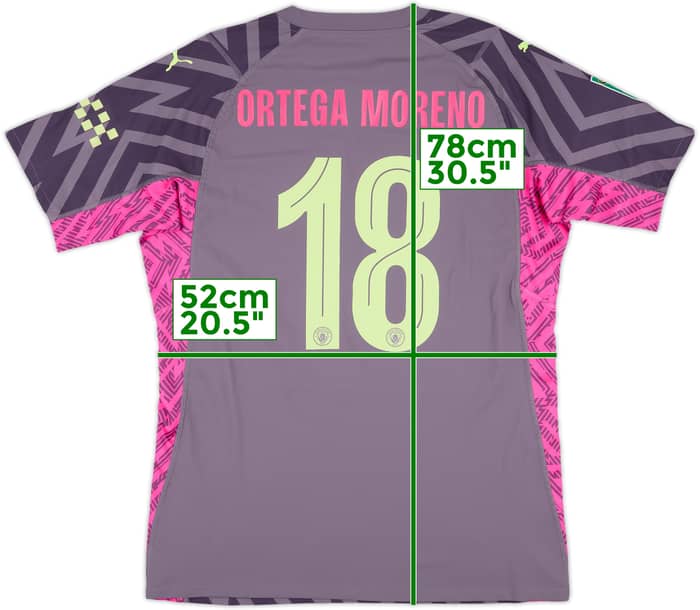 2023-24 Manchester City Match Issue Carabao Cup GK Shirt Ortega Moreno #18