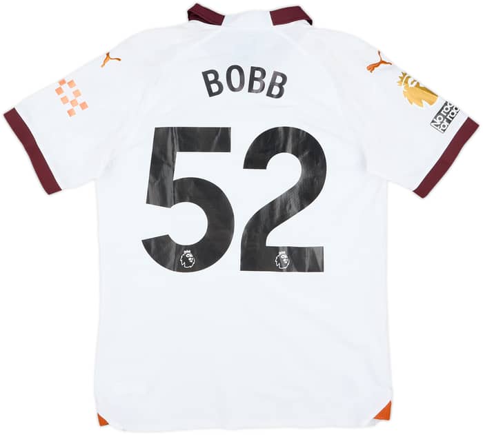 2023-24 Manchester City Match Issue Away Shirt Bobb #52
