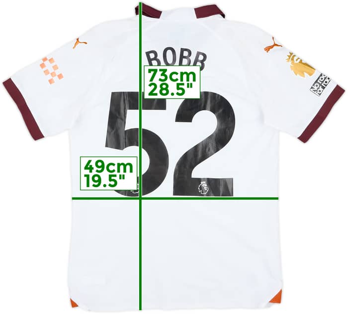 2023-24 Manchester City Match Issue Away Shirt Bobb #52