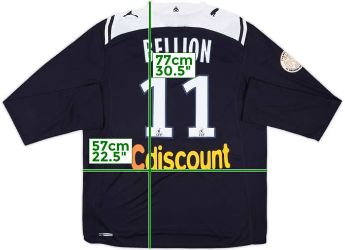2009-10 Bordeaux Match Issue Home L/S Shirt Bellion #11