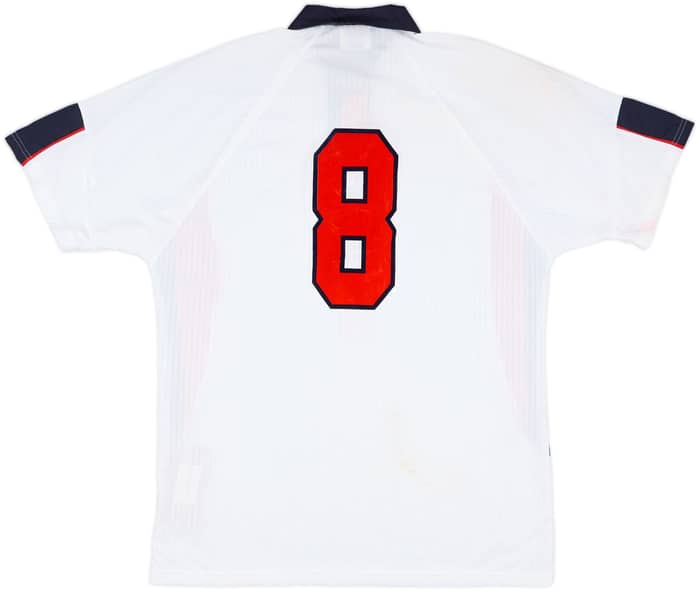 1997-99 England Match Issue Home Shirt #8 (Butt)