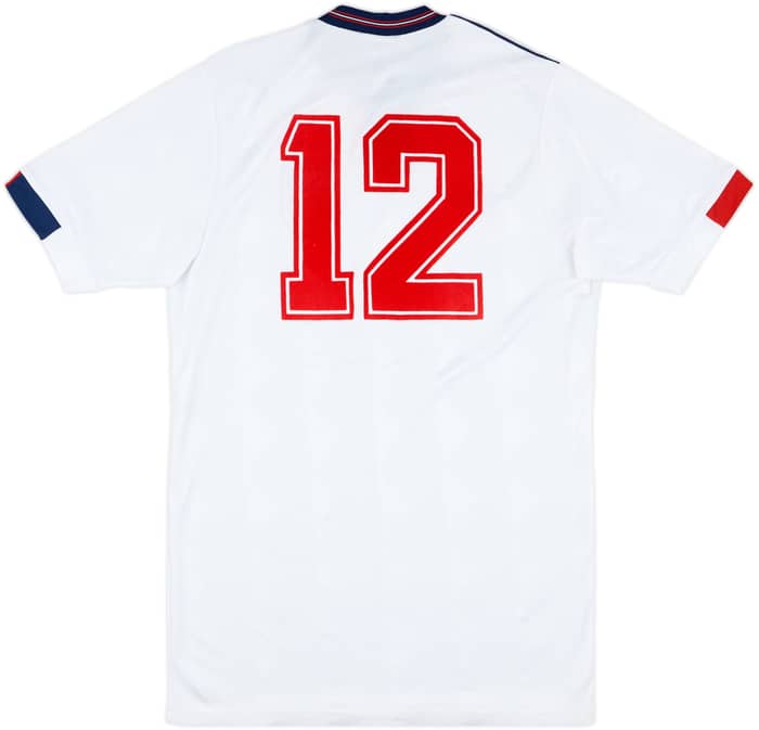 1989 England Match Worn Home Shirt #12 (Waddle) v Denmark