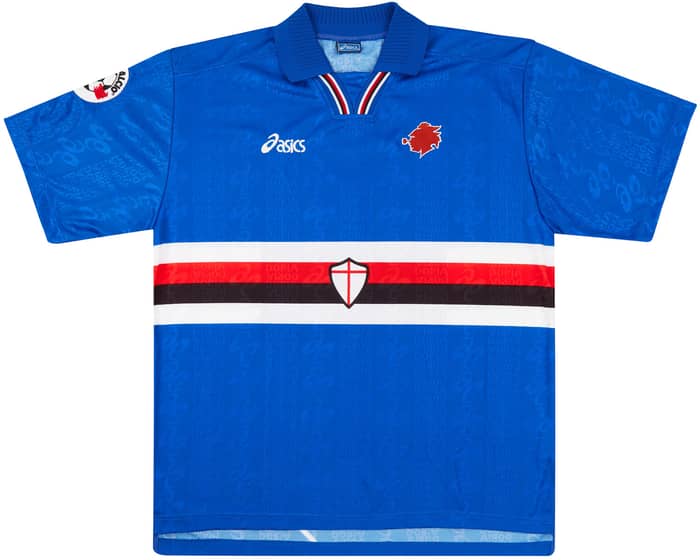 1996-97 Sampdoria Match Worn Home Shirt Salsano #15 (v Roma)