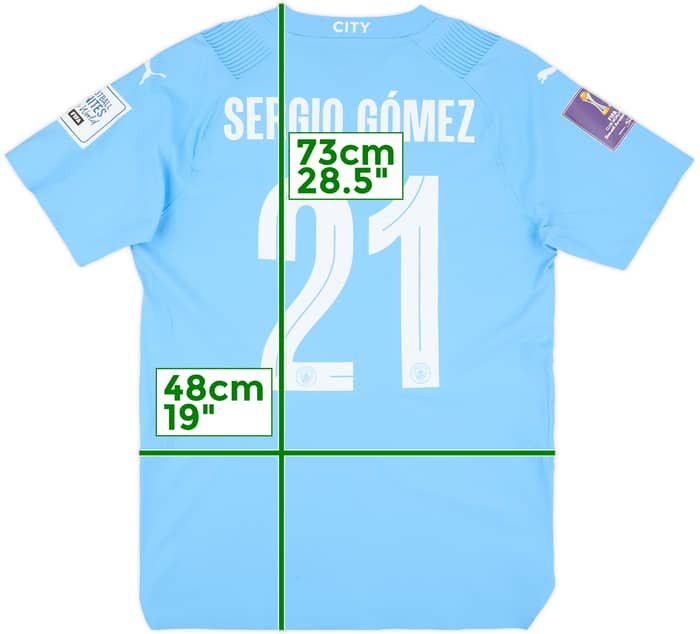 2023-24 Manchester City Match Issue Club World Cup Home Shirt Sergio Gómez #21