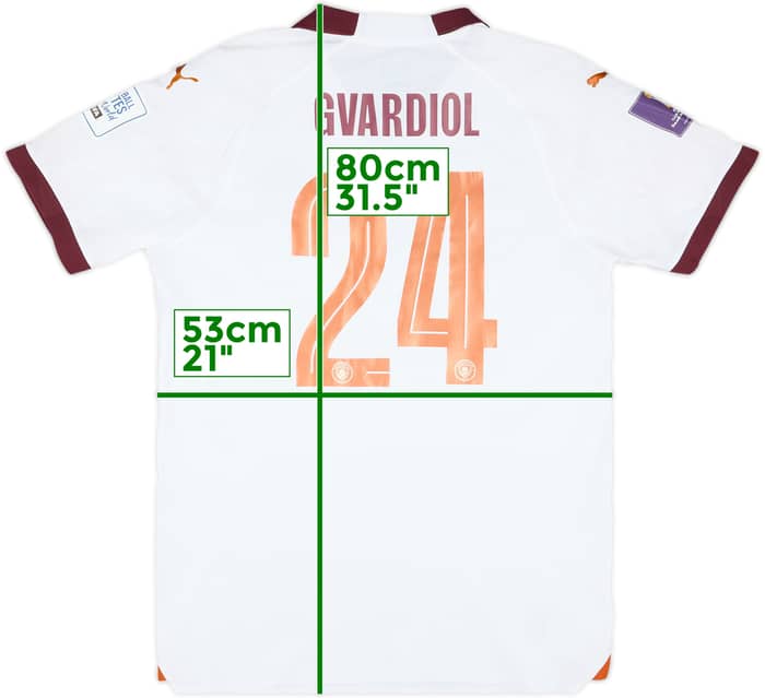 2023-24 Manchester City Match Issue Club World Cup Away Shirt Gvardiol #24