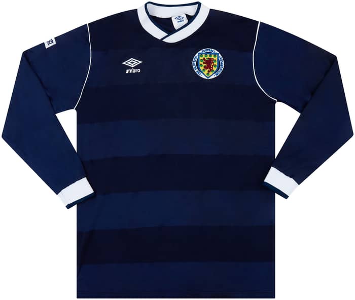 1985-88 Scotland Match Issue Home L/S Shirt #13 (Narey)
