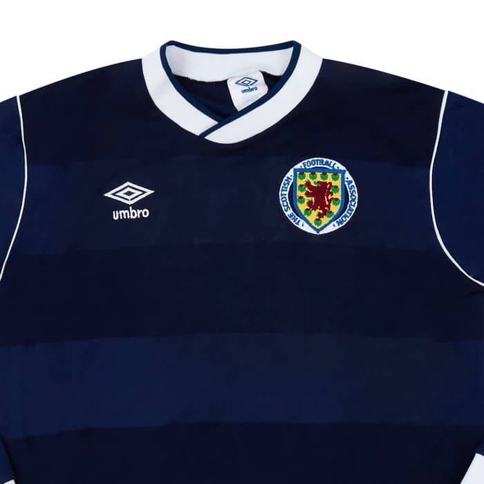 1985-88 Scotland Match Issue Home L/S Shirt #13 (Narey)
