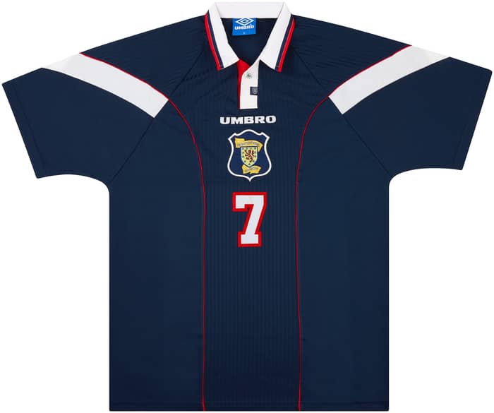 1996-98 Scotland Match Issue Home Shirt #7 (Gallacher)