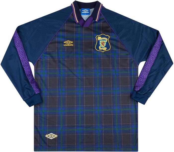 1994-96 Scotland Match Issue Home L/S Shirt #8