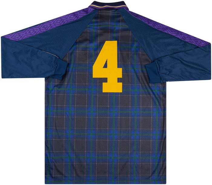 1996 Scotland Match Worn Home L/S Shirt #4 (McKinlay)