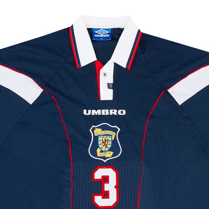 1998 Scotland Match Worn Home L/S Shirt #3 (Boyd) v Denmark