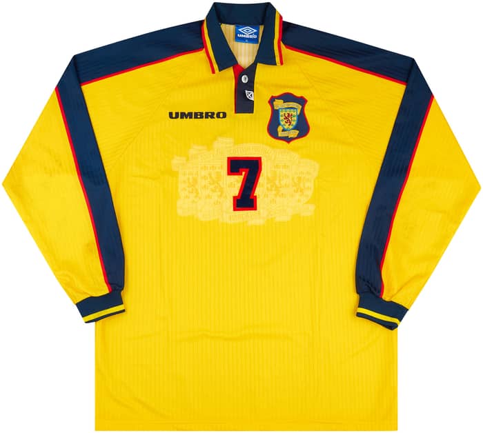 1996-98 Scotland Match Issue Away L/S Shirt #7