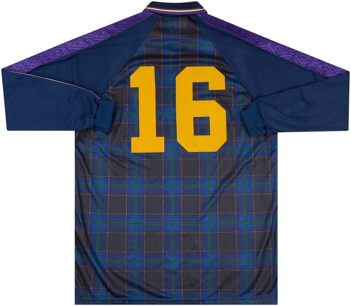 1994 Scotland Match Worn Home L/S Shirt #16 (Jess) v Holland