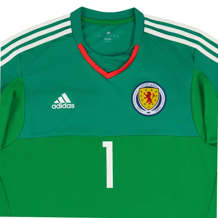 2016-17 Scotland Player Issue GK Home Shirt #1 (Excellent)