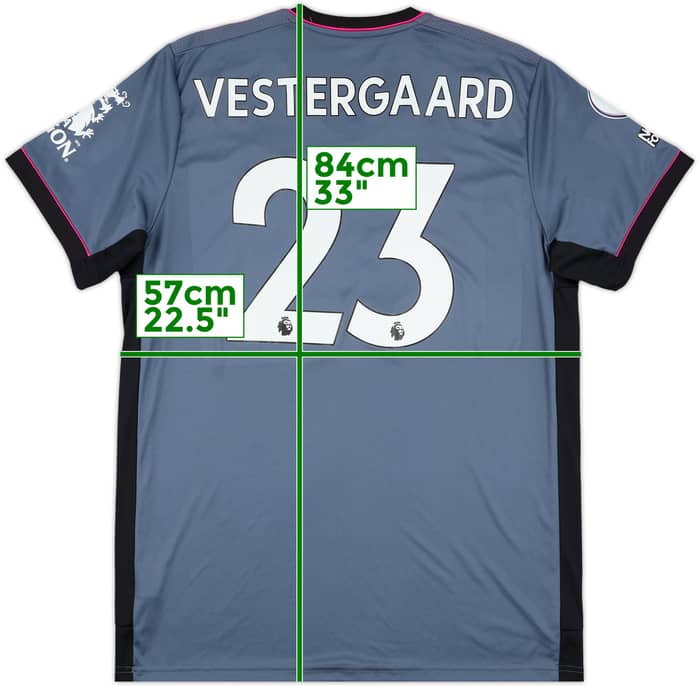2021-22 Leicester Match Issue Third Shirt Vestergaard #23