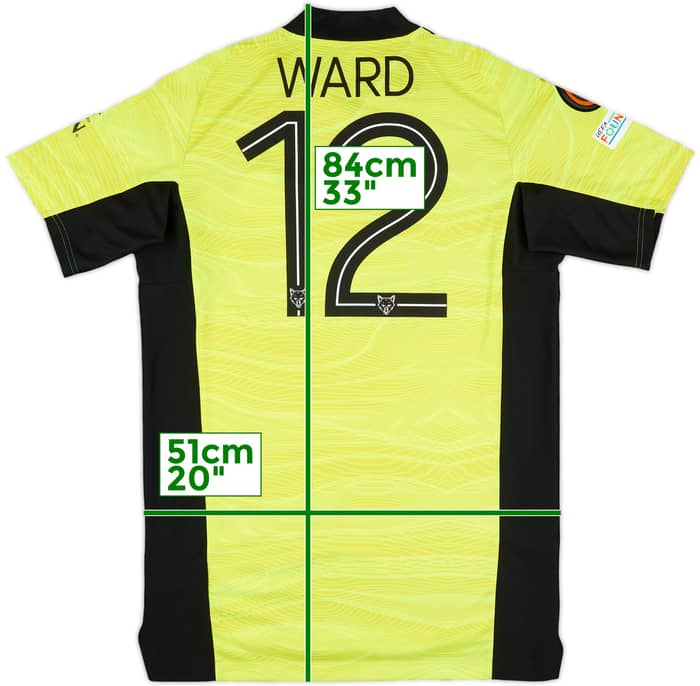 2021-22 Leicester Match Issue Europa League GK Shirt Ward #12