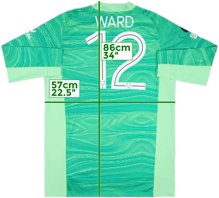 2021-22 Leicester Match Issue Europa League GK L/S Shirt Ward #12