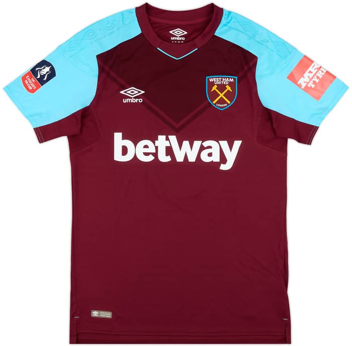 2017-18 West Ham Match Issue FA Cup Home Shirt Kouyaté #8