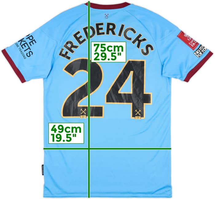 2020-21 West Ham Match Issue FA Cup Away Shirt Fredericks #24