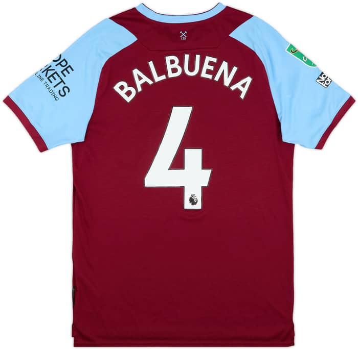 2020-21 West Ham Match Issue Carabao Cup Home Shirt Balbuena #4