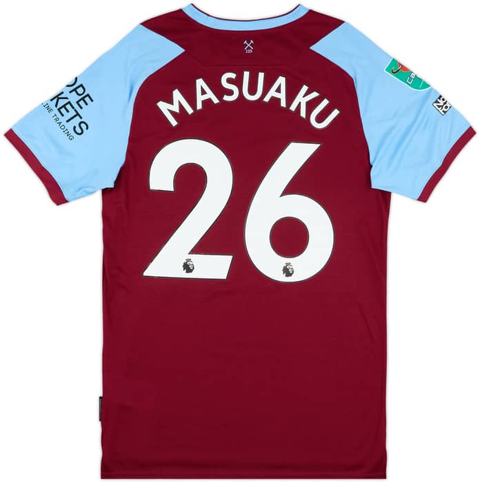 2020-21 West Ham Match Issue Carabao Cup Home Shirt Masuaku #26