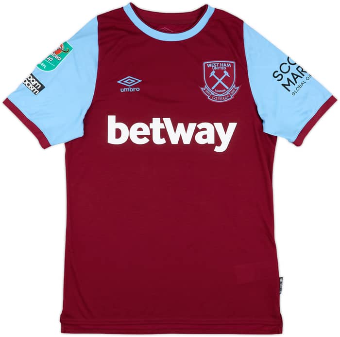 2020-21 West Ham Match Issue Carabao Cup Home Shirt Masuaku #26