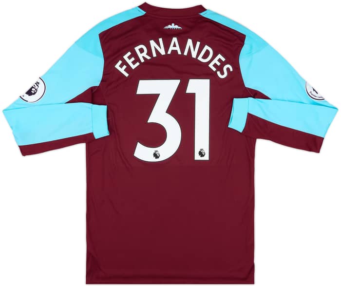 2017-18 West Ham Match Issue Home L/S Shirt Fernandes #31