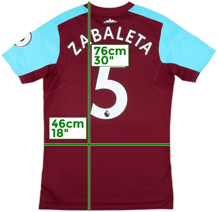 2017-18 West Ham Match Issue Home Shirt Zabaleta #5