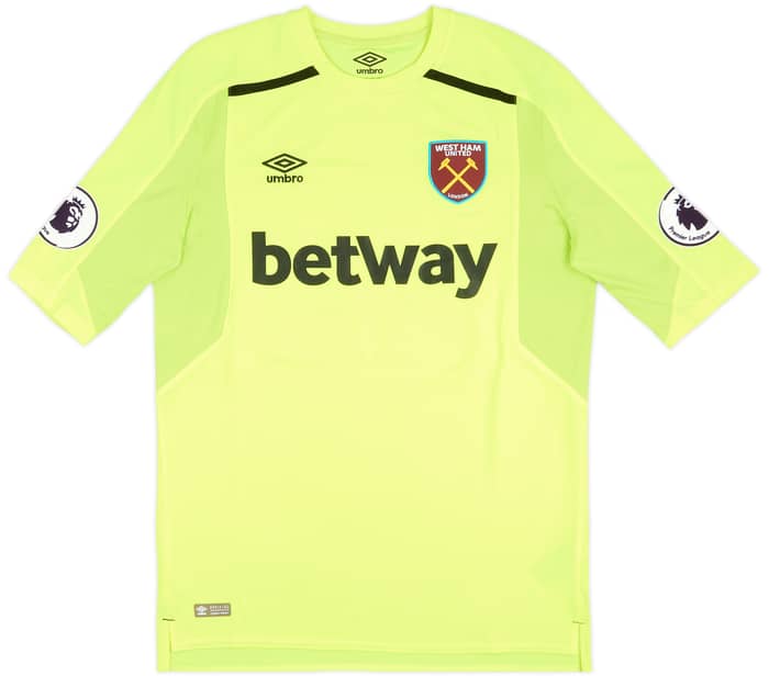 2017-18 West Ham Match Issue GK Shirt Hart #25