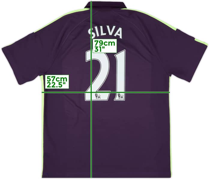 2014-15 Manchester City Third Shirt Silva #21 - 7/10 - (XL)
