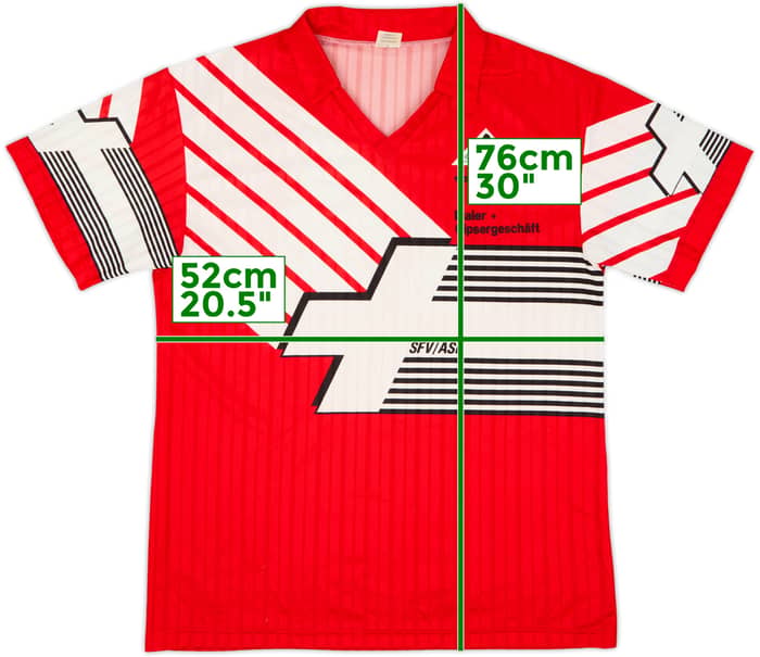 1990-92 Switzerland Home Shirt #14 - 7/10 - (L)