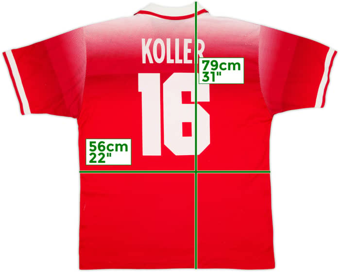 1996-98 Switzerland Match Issue Home Shirt Koller #16