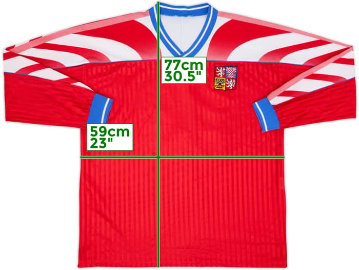 1995-96 Czech Republic Match Issue Home L/S Shirt #13