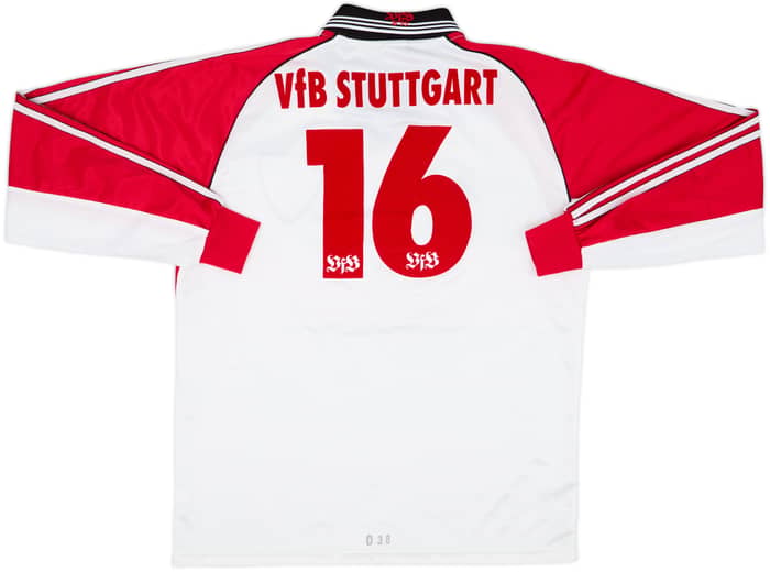 Camiseta de local versión jugador juvenil del Stuttgart 1999-00 L/S #16