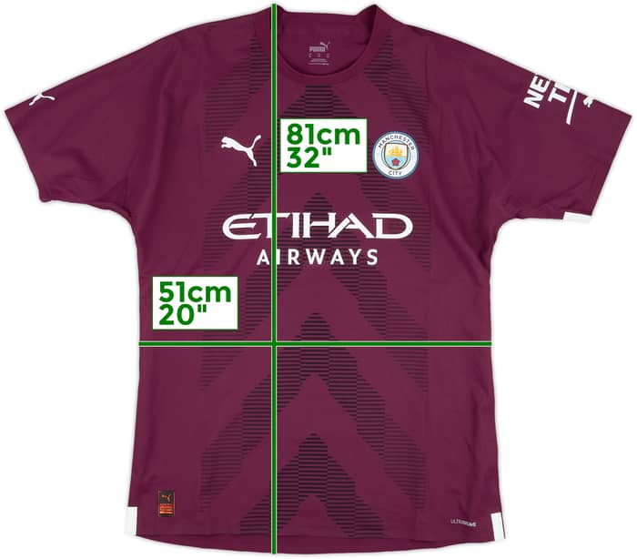 2022-23 Manchester City Match Issue GK Shirt #33 (Carson)