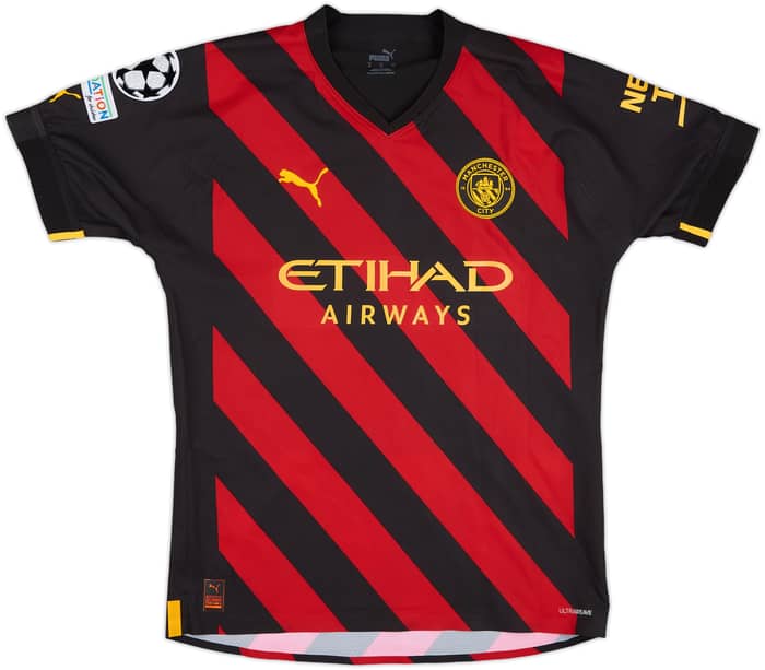 2022-23 Manchester City Match Issue Champions League Away Shirt Wilson-Esbrand #97