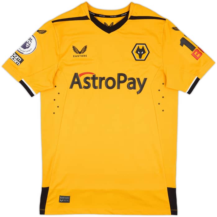 2022-23 Wolves Match Issue Home Shirt Podence #10
