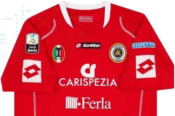2012-13 Spezia Match Issue GK Shirt Iacobucci #22