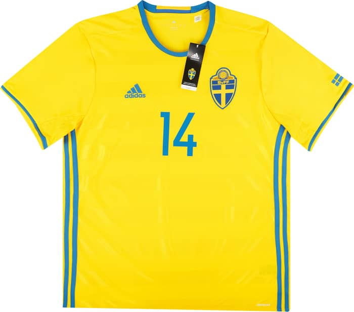 2016-17 Sweden Home Shirt Lindelof #14