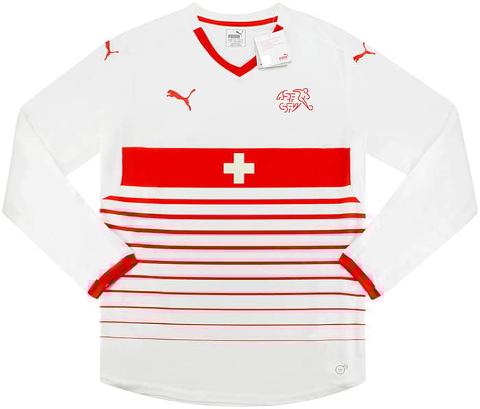 2016-17 Switzerland Player Issue Away L/S Shirt (PRO Fit) - NEW