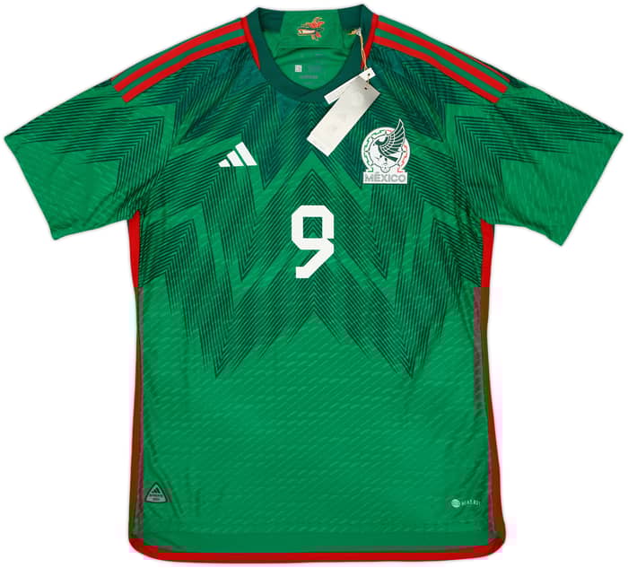 2022 Mexico Authentic Home Shirt Raul #9 (L)