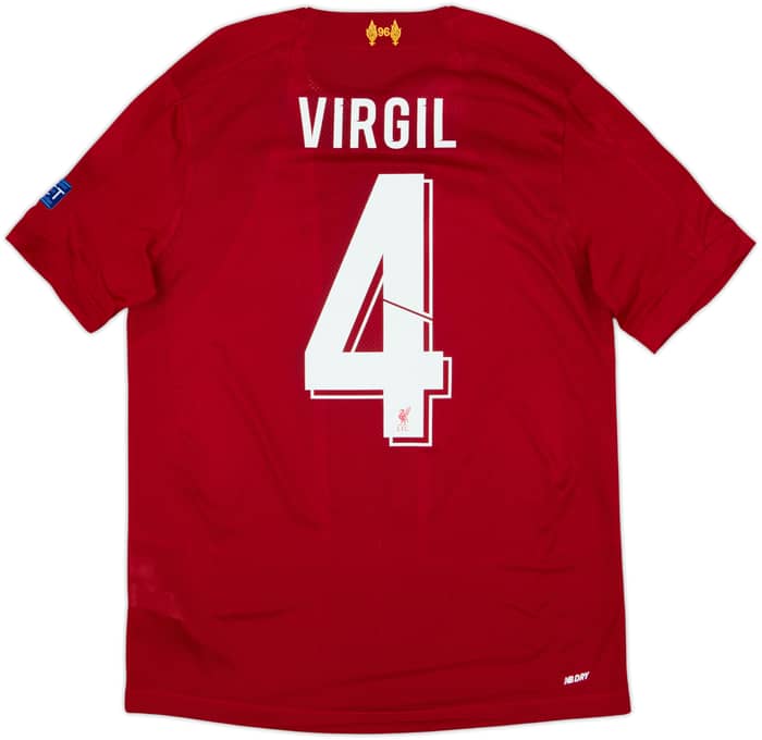 2019-20 Liverpool Home Shirt Virgil #4 - 10/10 - (S)